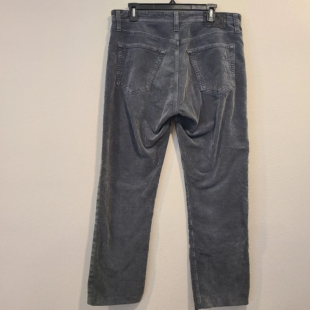 AG Adriano Goldschmied Everett Slim Straight Charcoal Corduroy Pants